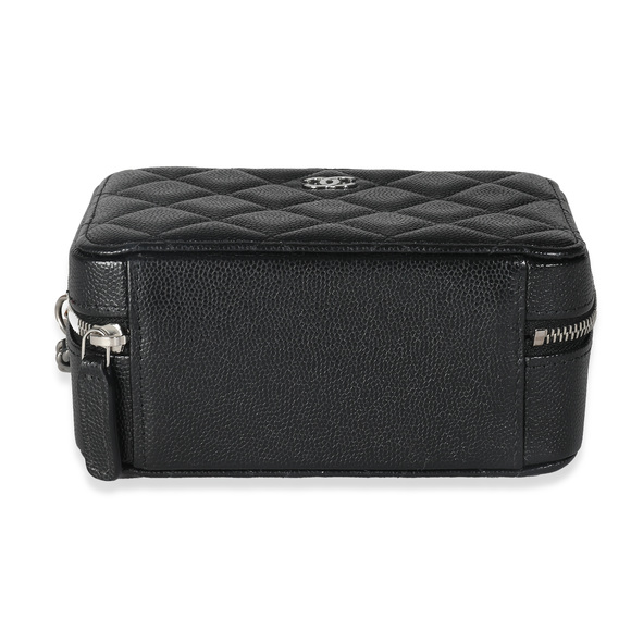 Chanel Black Quilted Caviar Square Zip Around Camera Bag - Picture 5 of 8